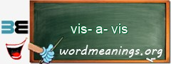 WordMeaning blackboard for vis-a-vis